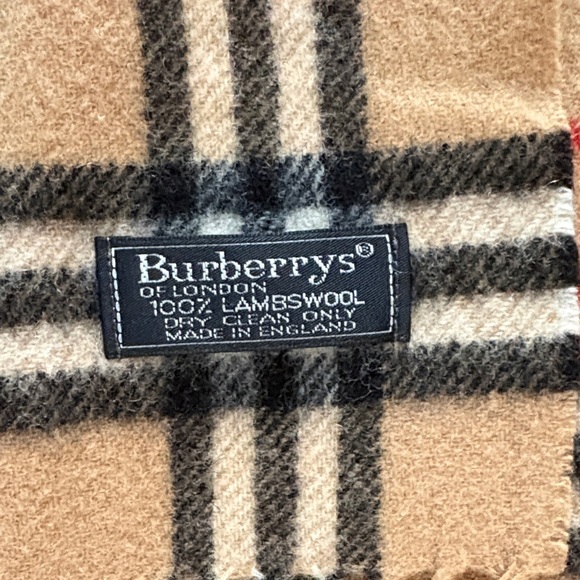 Vintage Burberry Tan and Black Wool Scarf - Picture 2 of 5